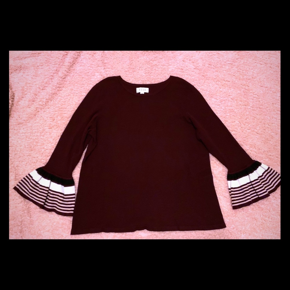 Elle Burgundy Top Size XXL